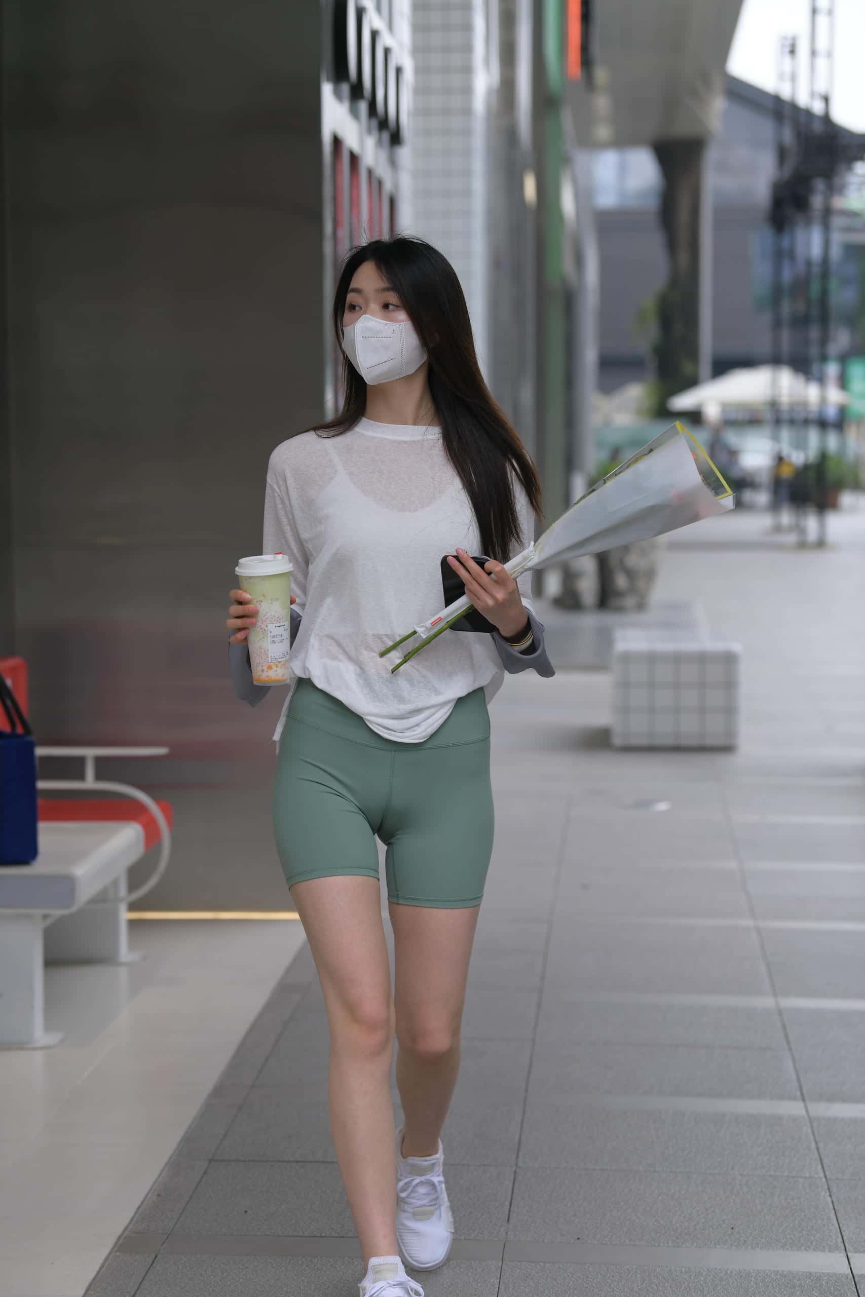 图片[5]-路边买花的白衣长发姑娘【884P】J5726-无忧兔兔