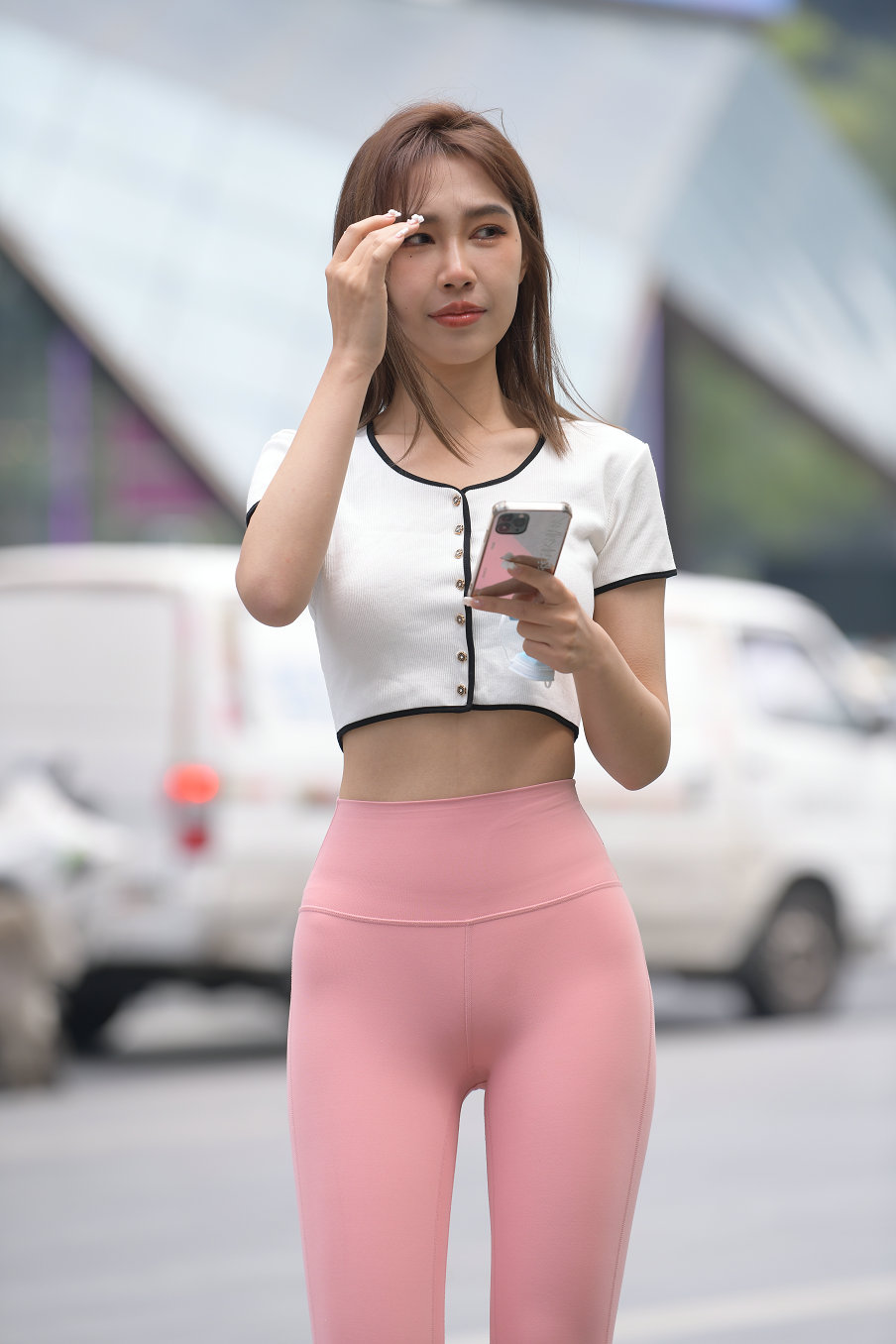 图片[2]-街拍粉色瑜伽裤女孩J2900 645P1V-20.7GB-无忧兔兔