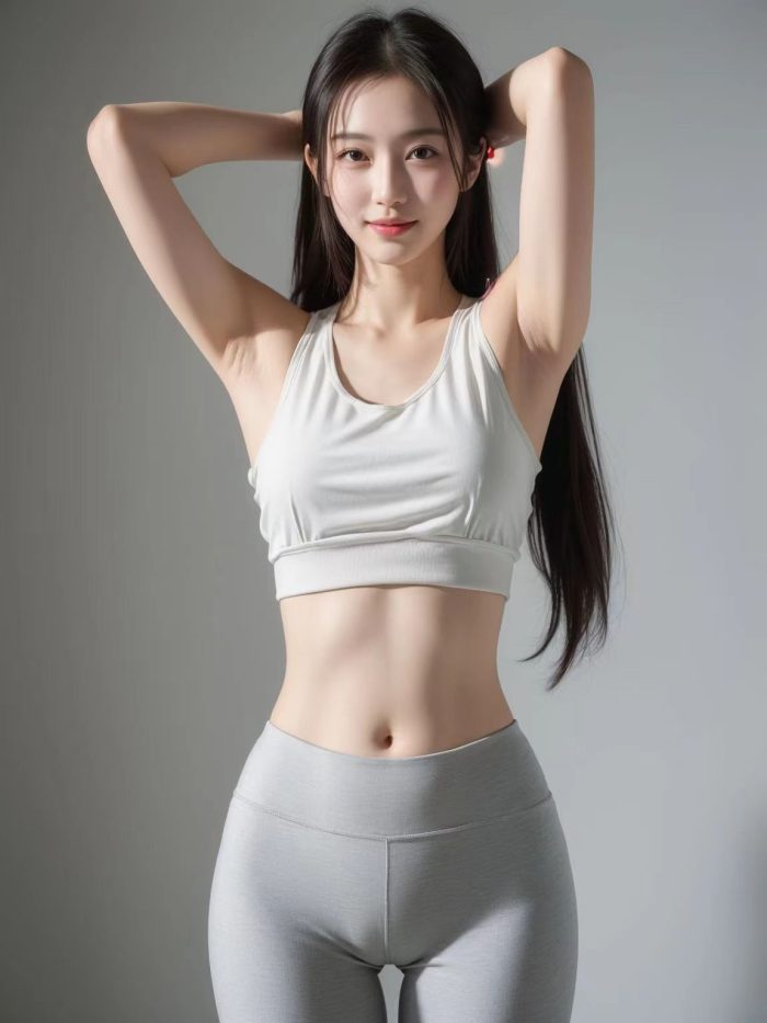 AI瑜伽裤清纯妹子系列图-无忧兔兔