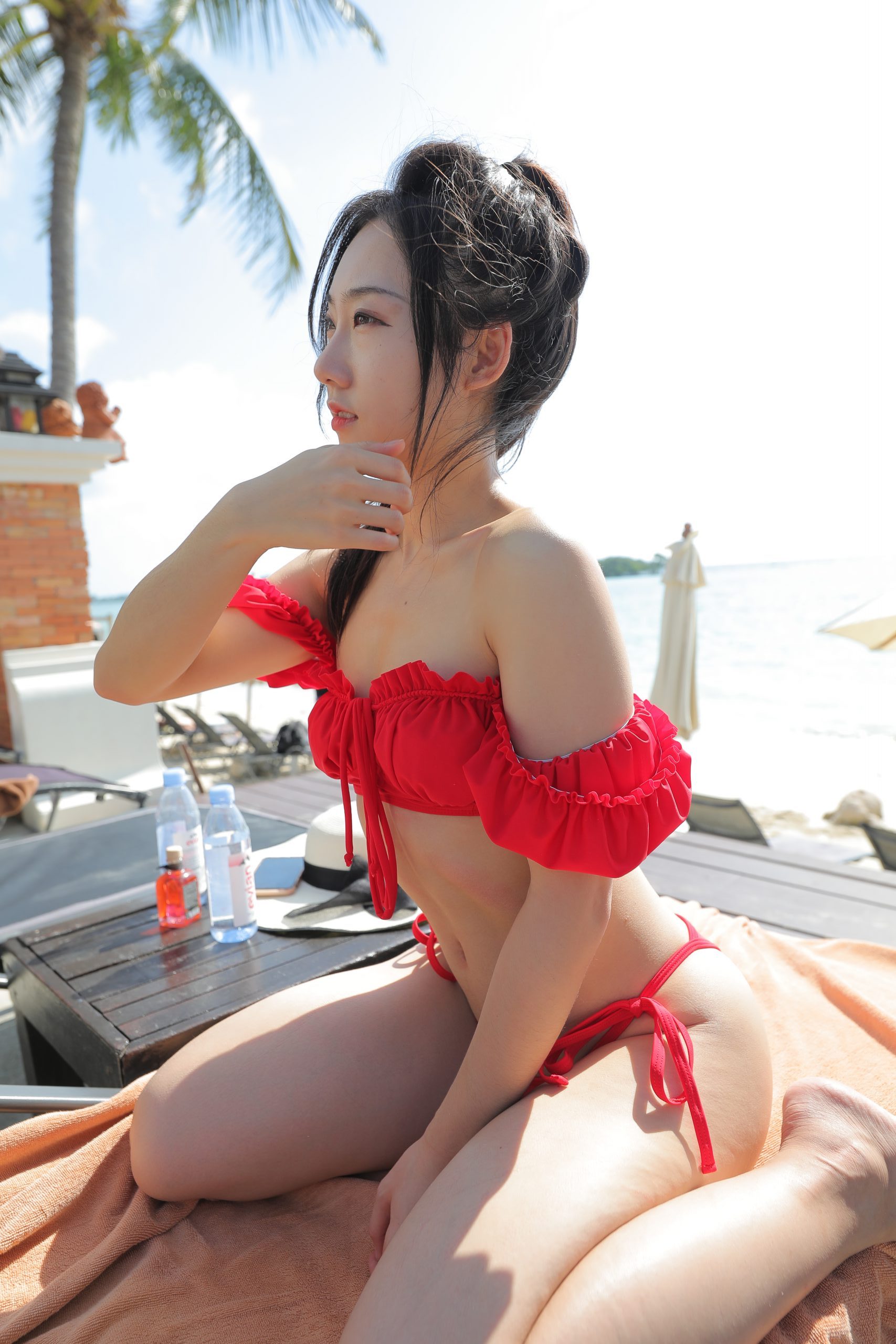 图片[3]-海边度假的红色比基尼小姐姐【364P】J0890-无忧兔兔
