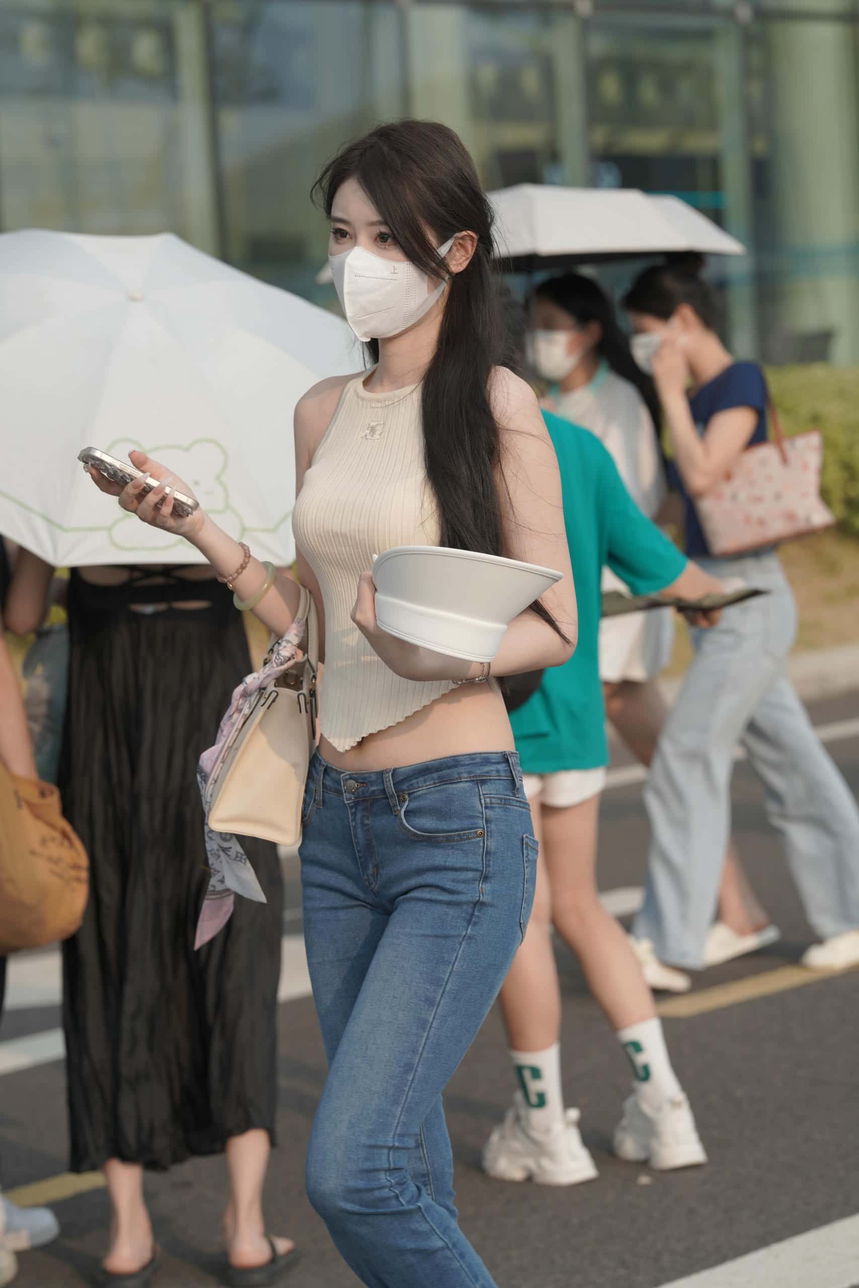 图片[1]-清纯喇叭牛仔裤女孩 【79P】J3591-无忧兔兔